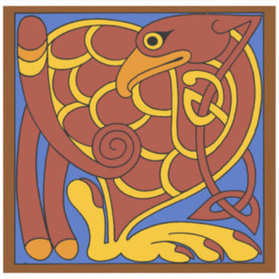 Sticker Livre De Kells Celtic Knot Oiseau Médiéval