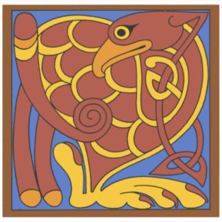 Sticker Livre De Kells Celtic Knot Oiseau Médiéval