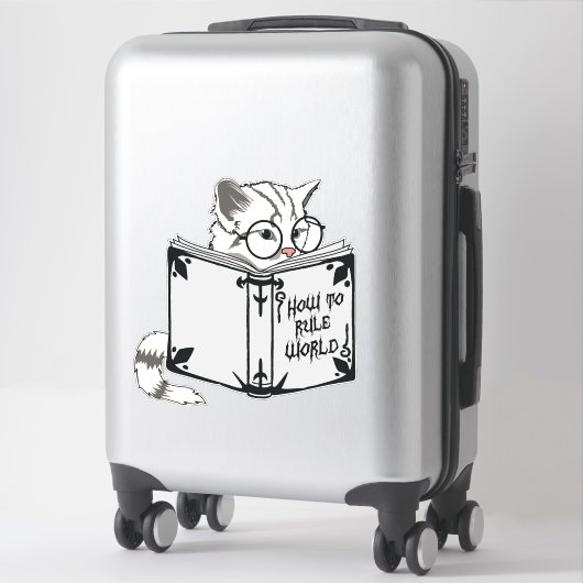 Sticker Livre de lecture Cat (Sur valise)