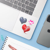 Sticker Livre de rebut Coeurs brisés Anti Saint Valentin (Ordinateur portable avec iPhone)