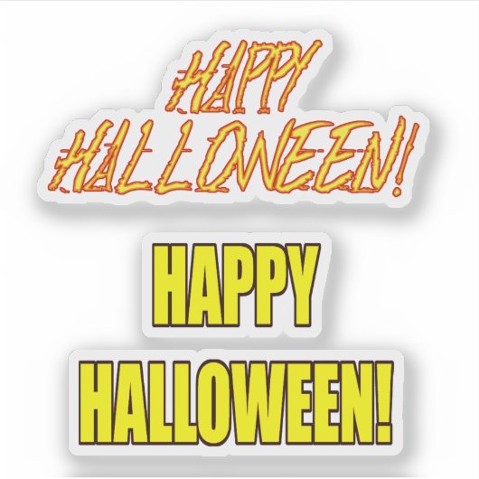 Sticker Livre de rebuts Halloween heureux (Devant)