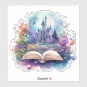 Sticker Livre Imaginaire aquarelle (Feuille)