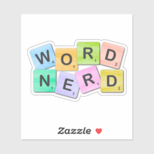 Sticker Livre Nerd Word