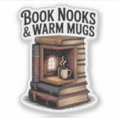 Sticker Livre Nook et Chaud Musique Lecture confortable (Devant)