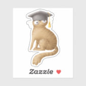 Sticker Livre scolaire de lecture amusante sur les chats m (Feuille)