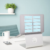 Sticker Livrer au script Mariage de l'adresse invité bleu (Ordinateur portable sur le bureau)