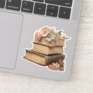 Sticker Livres Anciens Réalistes et Daisies Étanche