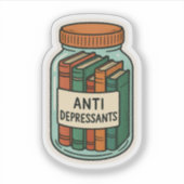 Sticker Livres comme pot de antidépresseurs  (Devant)