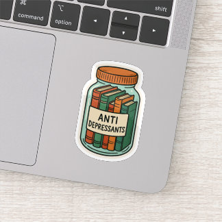 Sticker Livres comme pot de antidépresseurs 