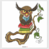 Sticker Livres Cute Owl (Feuille)