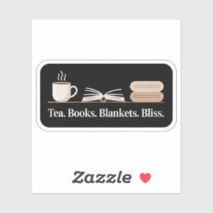 Sticker Livres de thé Bliss - Lecteur cosy