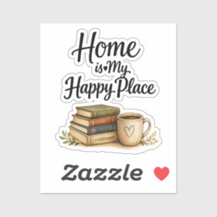 Sticker Livres et Café - Livre Ancien