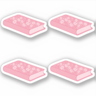 Sticker Livres floraux roses foncés