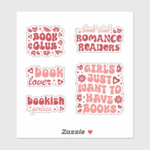 Sticker Livres romance fille livre esthétique
