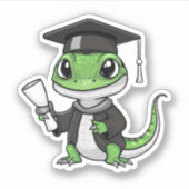 Sticker Lizard Gecko Graduation (Devant)
