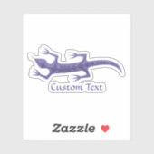 Sticker Lizard Mauve (Feuille)
