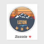 Sticker Lizton, Indiana (Feuille)