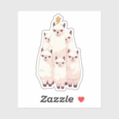 STICKER LLAMA ARBRE DE NOËL (Feuille)