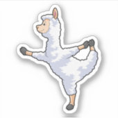 Sticker Llama at yoga (Devant)