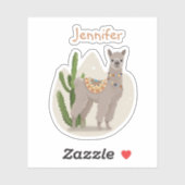 Sticker Llama Cactus Fiesta (Feuille)
