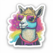 Sticker Llama Cute (Recto)