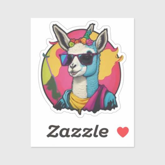 Sticker Llama Cute (Feuille)