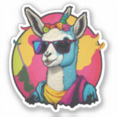 Sticker Llama Cute (Recto)