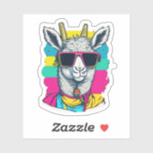 Sticker Llama Cute (Feuille)