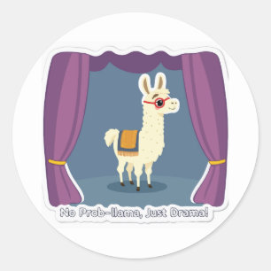 Sticker Llama Drama - Pas de Prob-Llama, Juste Dra