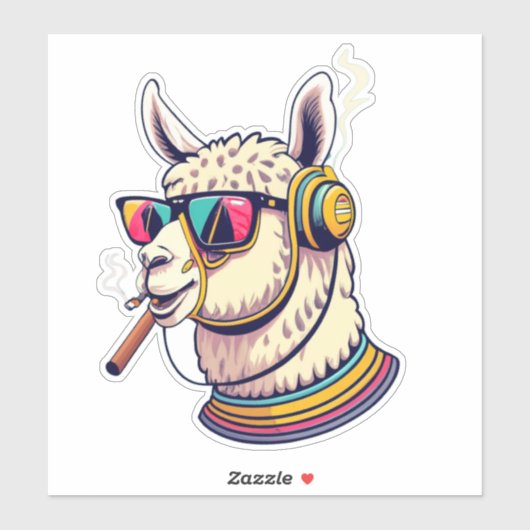 Sticker Llama Favor (Feuille)