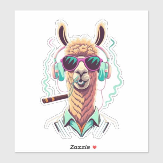 Sticker Llama Favor (Feuille)