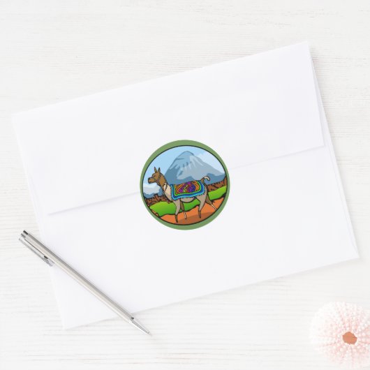 Sticker Llama Lofty Round (Enveloppe)