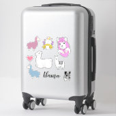 Sticker Llama mignonne assortée (Sur valise)