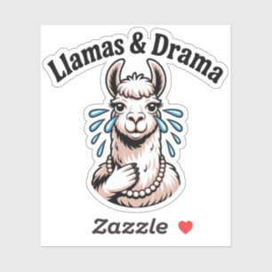 Sticker Llama sans drame Lunettes de soleil drôles et impe
