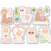 Sticker Llamas mignon (Devant)