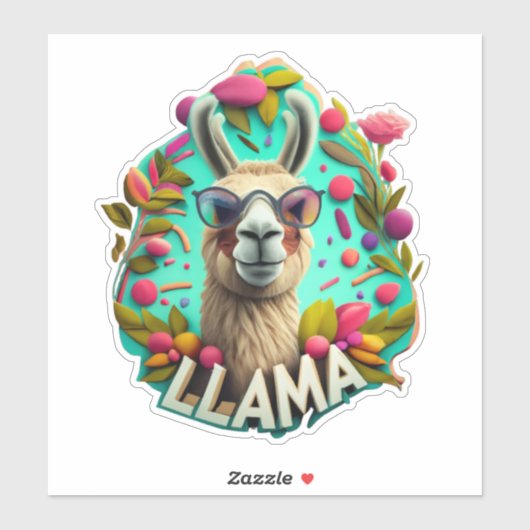 Sticker Llamas mignon (Feuille)
