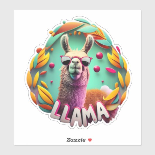 Sticker Llamas mignon (Feuille)