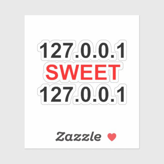 Sticker localhost sucré (Feuille)