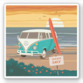 Sticker Locaux uniquement | VW Surf Van (Devant)