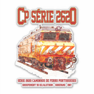 Sticker Locomotive électrique CP Serie 2620. Nez-Casse Loc