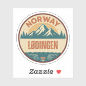 Sticker Lødingen, Norge Norvège (Feuille)