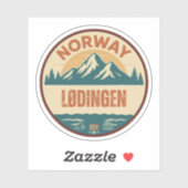Sticker Lødingen, Norvège Norvège (Feuille)