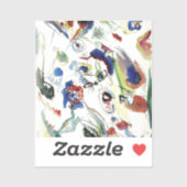 Sticker L'oeuvre Abstraite de Kandinsky (Feuille)