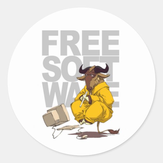 Sticker logiciel libre GNU Meditation Levitation (Devant)