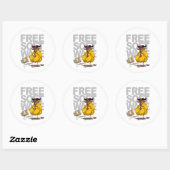 Sticker logiciel libre GNU Meditation Levitation (Feuille)