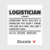 Sticker Logistician Noun Définition Employé qualifié plais (Feuille)