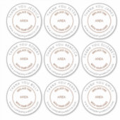 Sticker Logo 9 Grand Nom individuel Merci Personnel Délégu (Devant)