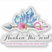 Sticker Logo aquarelle flèches de pierres précieuses de cr (Devant)