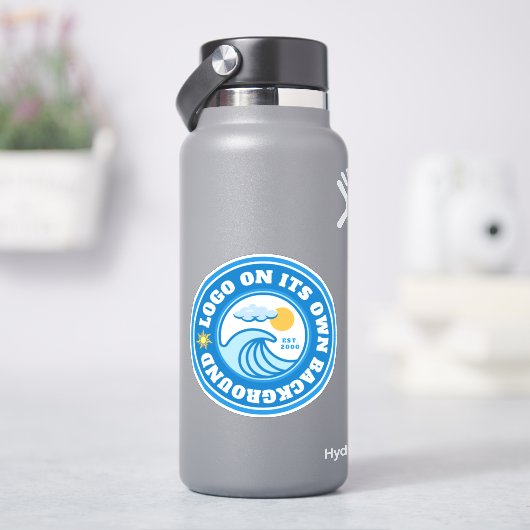 Sticker Logo avec bouteille d'eau Business arrière - plan  (HydroFlask)