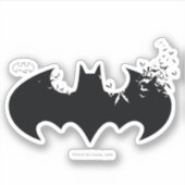 Sticker Logo Batman Classique Dissolé En Batats (Devant)